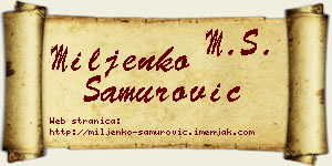 Miljenko Samurović vizit kartica